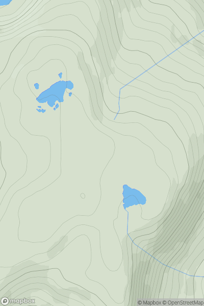Thumbnail image for Beinn Bhreac [Minginish and the Cuillin Hills] [NG345269] showing contour plot for surrounding peak